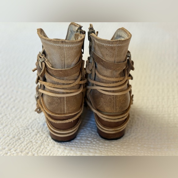 Freebird by Steven Crue Strapy Ankle Boots Women's Size 8 Boho Western Leather - Picture 6 of 16